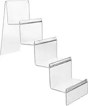 TOYANDONA Acrylic Wallet Display Stand Holder: with Multi-Layer Step Design for Purses Glasses and Accessories - Clear Organizer for Retail Or Home Use