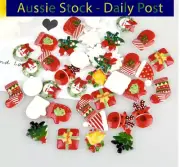 30pcs Mix Designs Resin Flatback Cabochon Christmas Mini Christmas Decorations