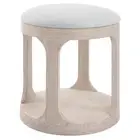 Uttermost 24076 Dennen 18"W Pine Accent Stool - Off White / Oak