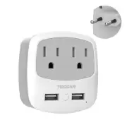 European Travel Plug Adapter, TESSAN International Power Adaptor with 2 USB C...