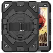 MCC Shockproof Strap iPad 10.2" 2021 9th Gen Kids Apple Case Cover SPMan [Black+Black]