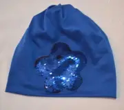 beanies soft with reversible sequin applique blue