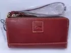 Dooney & Bourke Florentine Folded Zip Wristlet Wallet Bordeaux Color