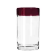 Libbey 92303R Aruba 16 oz Anneal Treated Cooler Glass w/ Red Rim - 1 Doz