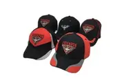 AFL Essendon Bomber Logo 5 Pack Football Red Black Supporter Adult Caps OSFM