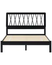Walker Edison Transitional Solid Wood Platform Bed