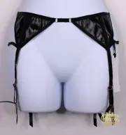 Hustler Maxine PVC Strap & Ring Detail Suspender Black UK8 US4