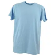 Wright Ditson Plain Blank Light Blue Short Seeve Crew Neck Tshirt Tee Medium