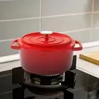 Cast Iron Enamel Pot Home Cooking Casserole for Stews Household Travel