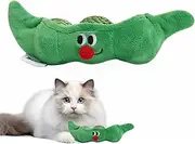 Interactive Cat Ball - Cat Toy Squeaky Noise-Making Chasing with Pea Storage Bag | Interactive Playful Ball Chewing Scratching for Kitten Training Companion Travel