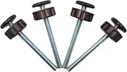 Baby Gate Guru Extra Long M10 (10mm) Spindle Rods for Pressure Mounted Baby and Pet Safety Gates 4 Pack Replacement Set (10mm, Bronze)