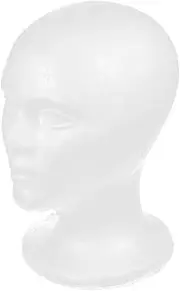 Generic White Male Art Mannequin Head Lightweight Display Model for Wigs Hats Glasses Accessories for Styling Sketching Cosmetology Training