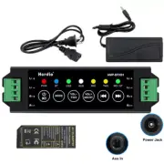 Herdio 4-Way Bluetooth AMP Box Amplifier for Ceiling Speaker+24V 3A PowerAdapter