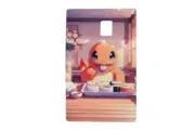 High-Quality Gloss Print Charmander Eating Sushi Credit Card Skin – Custom Pokém