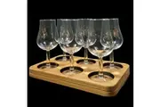 Whisky Tasting Glasses - 6 Pack Tasting Gift Set includes Wooden Presentation Stand