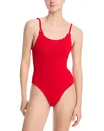 Hunza G Camille Crinkle One Piece Swimsuit