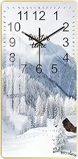 Rectangle Hanging Clock Withcrystal Porcelain Painting Wall Clock Creative Modern Minimalist Muteclocks