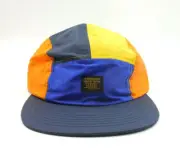 10.Deep Polyester Orange Yellow Blue Adjustable Hat