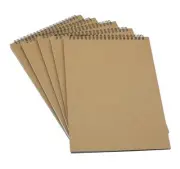 5 Pcs A5 Sketchbook, Top Bound Spiral Sketch Pads, 30 Sheets (60 Pages) 120