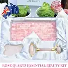 Natural JADE STONE / ROSE QUARTZ Beauty Set - Gua Sha+ Facial roller+ Eye mask