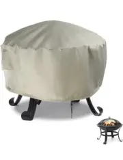 FIRE PIT COVER 34INCH Heavy Duty Round Firepit Covers Waterproof Windproof 600D