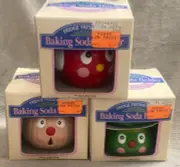 Vtg Lot of 3 Baking Soda Holders by Hartin Anthropomorphic Broccoli Tomato Onion