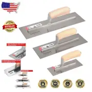 Lightweight 3-Piece Finishing Trowel Set with Flat Blades for Smooth Work