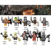 10 Pcs The TV and movie series The Lord of the Rings Half Orcs Strong Orcs Goblin Sauron Assembling Building Blocks and Human Zombies