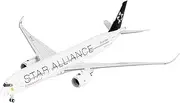 Pre-Built Model Aircraft 16CM 1/400 Scale Miniature Model Collectible Airplane for Ethiopian A350-900 ET-Ayn Starry Sky Aircraft Replica Miniature Airplane Model