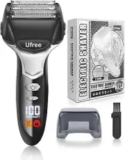 Ufree Electric Razor for Men, Waterproof 5-Blade Foil Shaver, 2 Speeds Electric