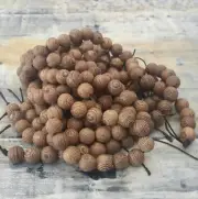 Natural Striped Wenge Wood, 8mm Round Apx 50 per Strand. Free postage. Oz Seller