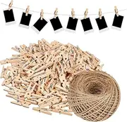 Levemolo 1 Roll Twine Clip Set DIY Art Craft Jute Rope Natural Rope Wrapping Jute Rope Twine Twisted Jute Rope Jute Twine with Clips Twisted Twine Rope