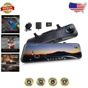 Smart Driving Assistant: 4K Mirror Dash Cam with Loop Recording & G-sensor
