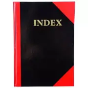 Cumberland Notebook Casebound Gloss Cover A4 Index A-Z 200 Pages Red/Black 43114