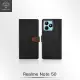 【Metal-Slim】Realme Note 50 高仿小牛皮拼接搭扣磁吸皮套