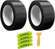 Changyeah 2In*32.8Ft Car Door Edge Guards, Carbon Fiber Door Entry Sill Front Rear Bumper Protector Wrap Film Anti-Collision for Most Car