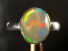 Welo OPAL RING - Sterling Silver, Size 6 - Dainty Opal Ring, Opal Jewelry, 51746