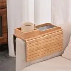 Anti-Slip Couch Arm Tray Wooden Sofa Arm Tray for Eating/Drinks/Snacks