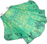 [BESPORTBLE] Modern Peacock Pattern Chiffon Shawl Scarf for Women for Cosplay Halloween and Parties