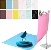 iprotech 6PCS 12Patterns Double-Sided Photography Background Paper with Stand, Waterproof Reusable 34x23in Morandi Marbles Photo Tabletop Backdrops for Food Jewelry Cosmetics Makeup