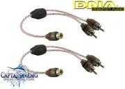 DNA RCA Y SPLIT SPLITTER 1 FEMALE TO 2 MALE PRO SPEC INTERCONNECT RED BRCA412R
