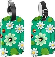 [YTYVAGT] Luggage Tags for Suitcases,Travel Tags for Luggage,Flowers and Animal Daisies,2-Pc