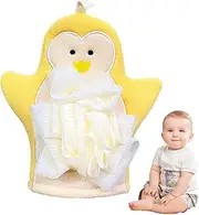 Body Exfoliator Glove | Penguin Shape Washing Gloves for Body - Shower Puff and Mitt, Bathing Accessories for Dead Skin Removal