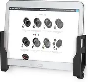 Universal Tablet Wall Mount Dock Holder for iPad Air Mini & Pro, Galaxy Tab Note, Surface & iPhone, Pixel & More, Stick On 3M VHB, No Screws, by Brainwavz (Black)