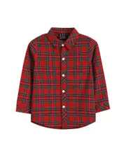 Lil Cactus Gingham Button-Up Shirt