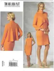 Vogue Sewing Pattern 1435, Tom and Linda Platt, Dress, Jacket, Size 14-22 Uncut