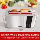 Mueller Ultratoast 4-Slice Stainless Steel Toaster - Extra-Wide Slots, Removable