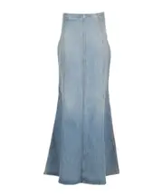 Zippered denim skirt 26 Blue