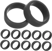 KICHOUSE Ergonomic Design Men's Rings 10PCS Silicone Decorative Rings Men Sports Rings for Workout Comfortable and Skin-Friendly