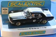 Scalextric C4405T Ford Mustang #47 Black & Gold Stripes DPR 1/32 Slot Car